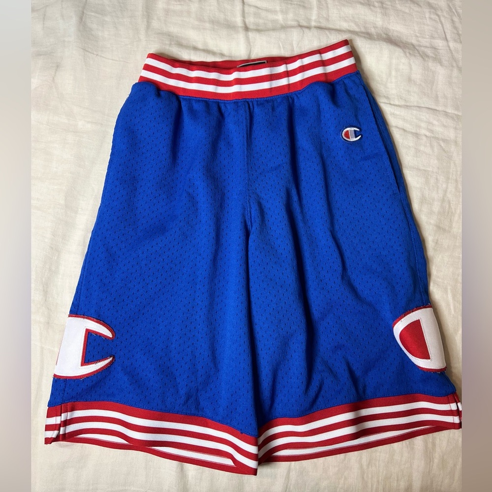 Champion Basketball Shorts Big Logo Gym Work Out Pockets Mens S Small Athletic
